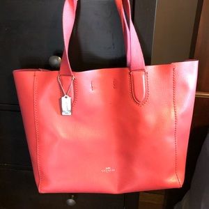 Coach Pink Leather Tote Bag